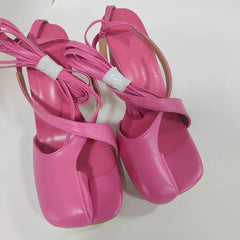 Cyflymder Summer spilt toe women sandals high heel lace up slides