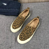 Cyflymder Leopard Print Slip on Women's Canvas Shoes Summer Casual High on Platform Ladies Footwear New Fashion Vulcanized Shoe Sale