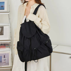 Cyflymder Casual Daypack Backpacks, One Shoulder Backpack, Drawstring Bag, Multiple-Pockets Travel Bag, Suitable for Commuting, Traveling