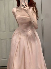 Cyflymder Women Dresses Bow Square Collar Sleeveless Spring Summer Elegant Sweet French Style Chic Party Dress Ladies Princess