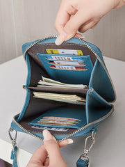 Cyflymder PU Soft Leather Women's Handbag Fashionable Multi functional Phone Bag Diagonal Strap Single Shoulder Coin Wallet