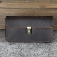 Cyflymder Vintage American Style Genuine Leather Men's Waist Bag Crossbody Phone Pouch Furry Cow Leather Top Layer Batch Production