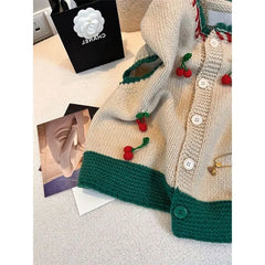 Cyflymder Autumn New Heavy Industry Cherry Fashionable Vest Coat for Women to Look Thin Pink Grey Korean Jacket Top