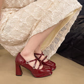 Cyflymder Women Shoes 2025 Spring Pumps Latest Mary Jane Summer High Heels Slip On Increasing Height Shallow Mouth Sandals Ladies New Loli