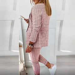 Cyflymder Station New Style Plaid Casual Suit Western Style Clothes Women's Clothing Short Dress Set