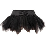 Cyflymder Women Layered Tutu Skirt Adult Pleated Puffy Mini Skirts Plus Size Burlesque Carnival Party Clubwear Corset Costumes Accessories