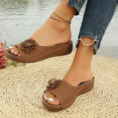 Cyflymder Shoes Women Sandals Fashion Wedge Ladies Shoes Beach Women's Sandals Slip on Soft Zapatos De Mujer Footwear Female Hot