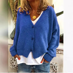 Cyflymder Large Size Women's Casual Loose Knitted Cardigan Sweater Thi Cotton Knitting Open-irt Sle Spring Faion Ladies' Wear