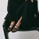 Cyflymder Mesh Summer Ballet Flats Shoes Women Buckle Strap Breathable New Flats Shoes Ladies Black Mary Janes Footwear Loafers