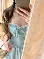 Cyflymder Dresses Women Sexy Backless Bandage Sleeveless Slash Neck Holiday Party Dress Female Temperament Ladies Elegant Princess