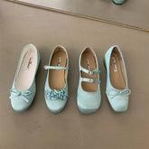 Cyflymder Square Toe Shoes Woman Comfortable And Elegant Modis Female Footwear Casual Sneaker Dress Summer New Rubber Flat Silk Lace-