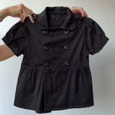Cyflymder Fashionable American retro Y2K millennium design double-buttoned top shirt for summer, new style, original streetwear top emo