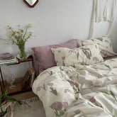 Cyflymder ins 100% Cotton Duvet Cover Soft Rabbit Flowers Quilt Cover housse de couette 150 200 220cm High Quality Duvet Cover King Size