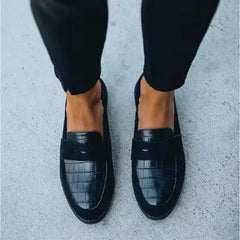 Cyflymder Comfortable Black Small Leather Shoes for Women, Size 35-43, Casual Shoes,Spring and Autumn All-Purpose Fashion Leifu Shoes