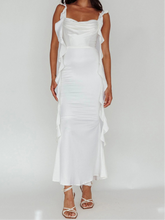 Cyflymder Elegant Sleeveless Maxi Dress with Flattering Ruched Detail and Chic V-Neckline for Women s Evening Party Wear