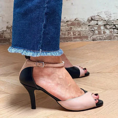 Cyflymder Peep Toe High Heel Sandals Thin Heel Women's Office Shoes