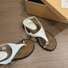 Cyflymder Women's Sandals Summer Heels Shoes for Woman Wedge Heel Sandalias Mujer Shoes Flip Flops Comfortable Sandals Women Shoes 25
