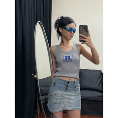 Cyflymder Y2K Cargo Denim Mini Skirt Women Vintage 90S Washed Hip Wrap Skirts Summer Streetwear Korean Sexy Gyaru High Waist Design Faldas