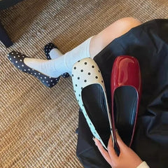Cyflymder Summer High Quality Shoes Girl Flat Base Shoes Fashion Square Head Elegance Women Patent Faux Leather Comfort Shoes 655