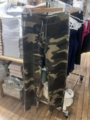 Cyflymder Camouflage Drawstring Joggers Sweatpants Women Streetwear Casual High Waist Wide Leg Pants Vintage Preppy Style Loose Trousers