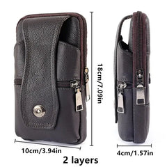 Cyflymder NewPractical 1pc Fashion Men's PU Leather Fanny Pack, Multifunctional Pack