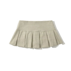 Cyflymder American Retro Pleated Mini Skirt Women Sexy Low Waist Summer Skirts Cool Girl Y2K saia