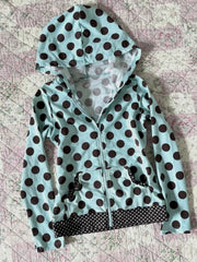Cyflymder Wave point Slim Y2K Women's Clothing Cute Sweet Sweatshirt Dainty Adorable Zip Hoodies Coquette Surcoat emo Long Sleeve Cardigan