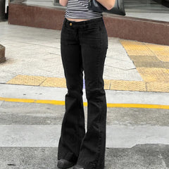 Cyflymder Y2K Polka Dot Print Low‑Rise Flare Sweatpants Women Drawstring Waist Soft Knit Slim Bootcut Casual Long Trousers