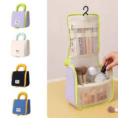 Cyflymder withHanging Hook Toiletry Washbag Large Capacity Waterproof Cosmetic Storage Bag Space Saving Multi-compartment Makeup Bag Women