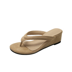 Cyflymder Wedges Slippers Women Clip Toe Sandals High Heels Designer Shoes Beach Casual Flip Flops Walking Dress Comfort Mujer De Zapatos