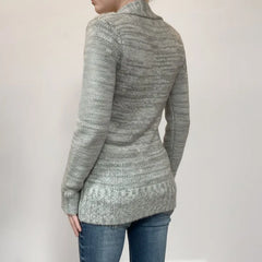 Cyflymder Japanese Temperament Vintag Ev Neck Long Sleeve Women Sweaters Y2k Aesthetic Personality Buttons Clothes Punk Lazy Slim Pullover