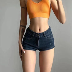 Cyflymder Women's Scratch Design Spicy Girl Y2K Denim Shorts Summer New Hot Girl Street Female Bottoms Casual Hip Wrap Sexy Mini-Shorts