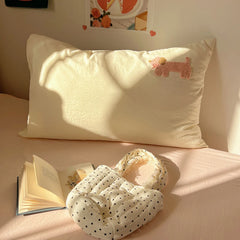 Cyflymder New Student Season Duvet Cover Towel Embroidered Soft 4-piece Set Naked Sleep Wash Cotton Solid Color Checker Bedding