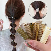 Cyflymder 5Pcs Women Ponytail Elastic Hair Bands Telephone Wire Hair Ties Scrunchies Random Color Rubber Headband Girls Hair Accessories