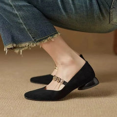 Cyflymder Spring and Autumn Women Flats New Square Toe Soft Leather Ladies Casual Shoes Big Size Relaxation Comfort Women Dress Shoes 045