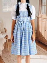 Cyflymder Vintage Retro Halloween Costume Women s Plaid Print Sleeveless Dress Cosplay Outfit with Long Tops