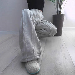 Cyflymder American affixed cloth leisure loose fall and winter sports bar a wind restoring ancient ways street hip-hop y2k female trousers