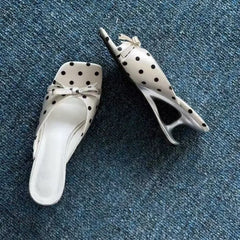 Cyflymder New High Heel Wave Point Sandals Women Ins Elegant Woman Slippers Summer Fashion Comfort Hollowed-out Heels Slippers 554