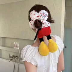 Cyflymder New Cartoon Flowers Polka Dots Scrunchie Hair Ring Large Intestine Cute Hair Rope Hairband for Woman Girls Hair Accessories