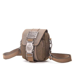 Cyflymder High-Quality Retro Canvas Small Bag Men Fashion Multi-Functional Pockets Leisure Travel Phone Bags Toolkit Vintage Package