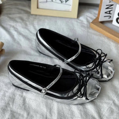 Cyflymder Bow Women Mary Jane Shoes Flats Designer Shoes Shallow Summer Fashion Loafers Shoes New Walking Comfort Soft Woman Zapatos