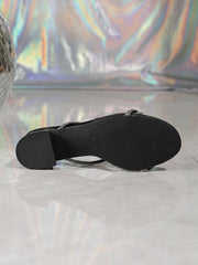 Cyflymder Women Heels Sandals Braided Block Nude Summer Chunky Square Leather Woven Comfort Strappy Dress Casual Pumps Mules