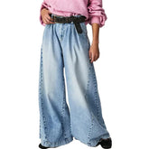 Cyflymder Fashion Vintage High Waist Wide Leg Jeans Women Loose Denim Pants Female Daily Commuter Casual Flared Trousers Trend Streetwear