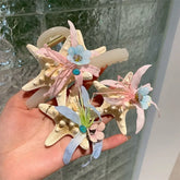 Cyflymder New Ocean Starfish Series Hair Claw Flower Starfish Shell Hairpins Crab Hair Clips for Woman Vacation Beach Hair Accessories