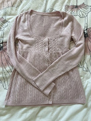 Cyflymder Woman Cute Maiden Sweater Daily Sweet Long Sleeve Clothing Soft Y2K Aesthetic Knitwear Vintage Fashion Harajuku Cardigan Tops