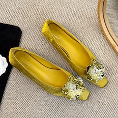 Cyflymder Flower Women's Shoes Flats Elegant Shallow Sandals Luxury Fashion Dress Loafers New Walking Shoes Party Comfort Mujer Sandalias