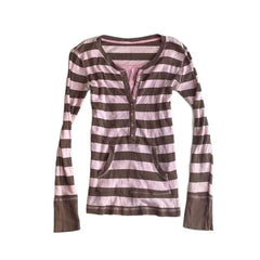 Cyflymder Vintage Fashion Korean O Neck Long Sleeve Autumn All Match Basic Pullover Y2k Half Buttons and Pockets Design Tops Punk Clothe