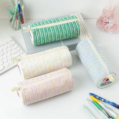 Cyflymder Lovely strawberry cake pen bag Stationery storage bag Large capacity pencil case