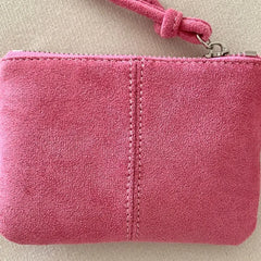 Cyflymder Fashion PU Leather Suede Coin Purse Leopard Print Hanging Neck Mini Storage Bag Shoulder Bag Purse Pendant Accessories Outdoor