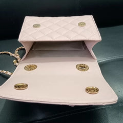 Cyflymder Japanese Sweet Bow Handbag Women Diamond Pattern Chain Leather Large Capacity Shoulder Bag Ladies Fashion Pink Crossbody Bag New